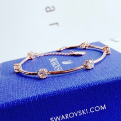 SWAROVSKI Constella bangle (Round cut, White, Rose gold-tone plated) - Vòng, lắc tay pha lê trắng - JEWELRY BRACELET