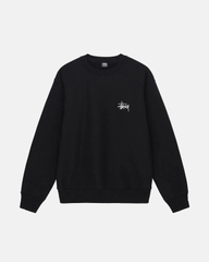 ÁO STUSSY BASIC CREW SWEATSHIRT BLACK