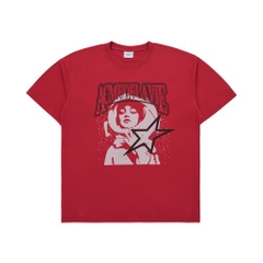 ÁO ADLV AE LOGO ASTRONAUT ARTWORK SHORT SLEEVE T-SHIRT RED - ÁO THUN ĐỎ PHI HÀNH GIA