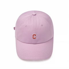 MLB Nano Logo Unstructured Ball Cap C Cleveland Guardians Pink - Mũ lưỡi trai, nón kết màu hồng chữ C