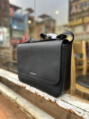 Túi Michael Kors MK Cooper Leather Messenger Black Bag - Túi nam đeo chéo, màu đen