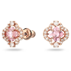 SWAROVSKI Una set (Mixed cuts, Clover, Pink, Rose gold-tone plated) - EARRINGS & NECKLACE - Khuyên tai + dây cổ - JEWELRY