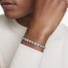 SWAROVSKI Imber Tennis bracelet (Mixed round cuts, White, Rhodium plated) - Vòng, lắc tay, vòng tròn đính pha lê trắng, khoá cài - JEWELRY BRACELET