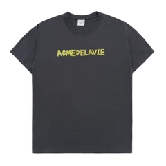 ÁO ADLV TAPE TYPOGRAPHIC YELLOW/BLACK/CHARCOAL T-SHIRT - ÁO THUN CỔ TRÒN TAY LỠ MÀU VÀNG/ĐEN/THAN CHÌ