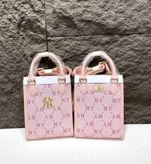 Túi MLB Monogram Tote mini crossbody Bag Pink - Túi đeo chéo màu hồng