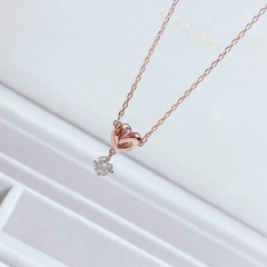 SWAROVSKI Lifelong Heart pendant (White, Rose gold-tone plated) - Dây cổ, dây chuyền HÌNH TIM PHỐI ĐÁ - SWAROVSKI - JEWELRY NECKLACE