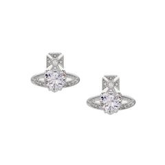 CHÍNH HÃNG - VIVIENNE WESTWOOD Ariella Earrings - Khuyên, hoa tai đính đá pha lê hình trái tim - JEWELRY