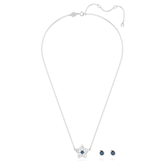 SWAROVSKI Stella set (Mixed cuts, Star, Blue, Rhodium plated) - EARRINGS & NECKLACE - Khuyên tai + dây cổ hình sao - SWAROVSKI - JEWELRY