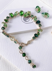 SWAROVSKI Gema bracelet (Mixed cuts, Green, Gold-tone plated) - Vòng/lắc tay SWAROVSKI - JEWELRY