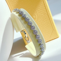SWAROVSKI Una Angelic Tennis bracelet (Round cut, White, Rhodium plated) - Vòng/lắc tay pha lê trắng, dây trắng - JEWELRY
