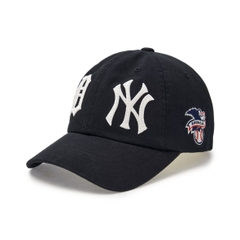 MLB League Logo Unstructured Ball Cap NY Black - Mũ lưỡi trai, nón kết màu đen