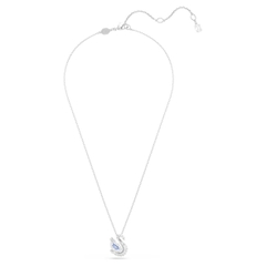SWAROVSKI Swan pendant (Mixed cuts, Swan, Blue) - Dây cổ, chuyền, đính đá pha lê xanh, thiên nga - JEWELRY NECKLACE
