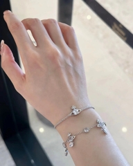 CHÍNH HÃNG - VIVIENNE WESTWOOD Reina Bracelet - Vòng, lắc tay pha lê trắng - JEWELRY