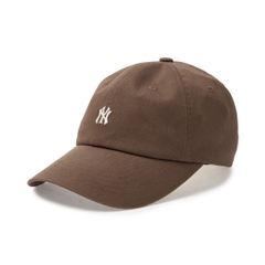 MLB Nano Logo Unstructured Ball Cap NY NEWYORK Brown - Mũ lưỡi trai, nón kết màu nâu chữ NY