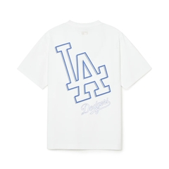 ÁO MLB Basic Mega Logo Short Sleeve WHITE T-Shirt LA