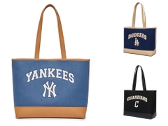 Túi MLB Varsity Basic Canvas Tote Bag Black/Navy/Blue