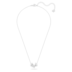 SWAROVSKI Lilia necklace (Butterfly, White, Rhodium plated) - Dây cổ, dây chuyền hoạ tiết bướm - JEWELRY NECKLACE