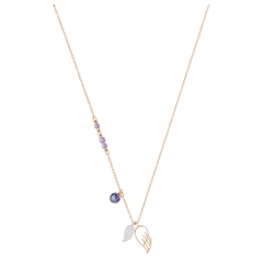 SWAROVSKI Symbolica pendant (Wing, Purple, Rose gold-tone plated) - Dây cổ, dây chuyền, mặt hình chiếc cánh- JEWELRY NECKLACE