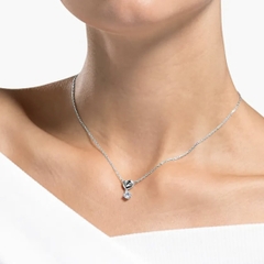 SWAROVSKI Lifelong Heart pendant (White, Rhodium plated) - Dây cổ, dây chuyền hình tim phối đá pha lê trắng - NECKLACE Jewelry
