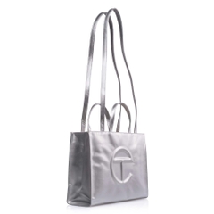 TÚI TELFAR SILVER BAG - MEDIUM M SIZE (38x28x13cm) - TÚI ĐEO CHÉO TELFAR MÀU XÁM BẠC