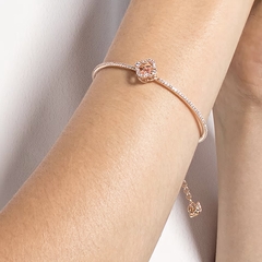 SWAROVSKI Una bangle (Clover, Pink, Rose gold-tone plated) - Vòng/lắc tay pha lê hồng - JEWELRY BRACELET
