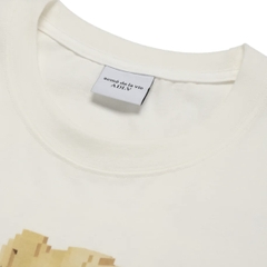 ÁO ADLV BLOCK BEAR CREAM T-SHIRT - Áo thun cổ tròn tay lỡ, hình gấu, màu kem