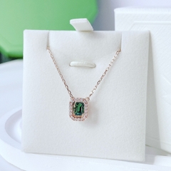 SWAROVSKI Millenia necklace (Octagon cut, Green, Rose gold-tone plated - Dây cổ, dây chuyền đá pha lê xanh chuyển động - SWAROVSKI - JEWELRY NECKLACE