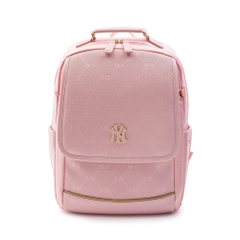 MLB BALO, TÚI DIA MONOGAM EMBOSSED SCHOOLBAG PINK BACKPACK (SET GỒM BALO + TÚI XÁCH ĐI KÈM)