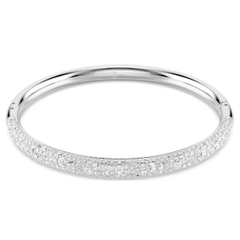 SWAROVSKI Sublima bangle (Snow pavé, White, Rhodium plated) - Vòng, lắc tay pha lê trắng - JEWELRY BRACELET