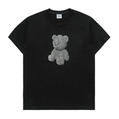 ÁO ADLV BLOCK BEAR BLACK T-SHIRT - Áo thun cổ tròn tay lỡ, hình gấu, màu đen