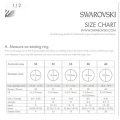 SWAROVSKI Angelic ring (Round cut, White, Rhodium plated) - RINGS - Nhẫn pha lê trắng - JEWELRY