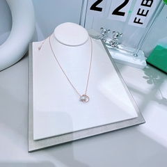 SWAROVSKI Connexus pendant (Pink Heart ring & Round, Mixed metal finish) - Dây cổ, chuyền, trái tim hồng..