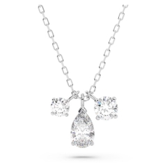 SWAROVSKI Attract pendant (Mixed cuts, Cluster, White, Rhodium plated) - Dây cổ, dây chuyền pha lê trắng - JEWELRY NECKLACE