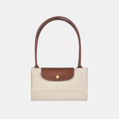 LAGRE SIZE - TÚI LONGCHAMP LE PLIAGE ORIGINAL TOTE BAG - PAPER - Túi xách màu be, quai nắp nâu