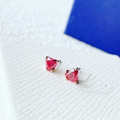 SWAROVSKI Stilla drop earrings (Heart, Red, Gold-tone plated) - Khuyên tai hình tim đỏ hồng - SWAROVSKI - JEWELRY