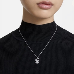 SWAROVSKI Swan pendant (Swan, White, Rhodium plated) - Dây cổ, dây chuyền thiên nga trắng - JEWELRY NECKLACE