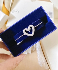 SWAROVSKI Una bracelet (Heart, Medium, White, Rhodium plated) - Vòng/lắc tay hình tim trắng - SWAROVSKI - JEWELRY