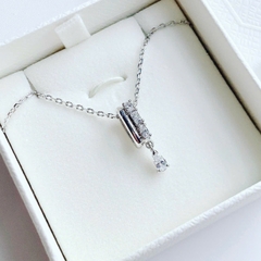 SWAROVSKI Dextera pendant (Mixed cuts, White, Rhodium plated) - Dây cổ, chuyền, đính đá pha lê trắng - JEWELRY NECKLACE