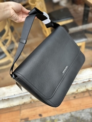 Túi Michael Kors MK Cooper Leather Messenger Black Bag - Túi nam đeo chéo, màu đen