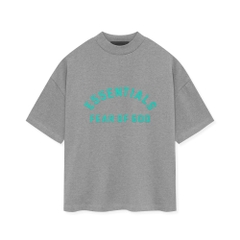 ÁO ESSENTIALS FEAR OF GOD HEAVY CREWNECK TEE DARK HEATHER OATMEAL
