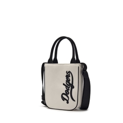 Túi MLB Varsity Cursive Denim Mini Cross Bag LA Dodgers White - Túi đeo chéo màu trắng, có quai xách
