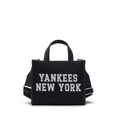 TÚI MLB Varsity jacquard small tote bag New York Yankees BLACK