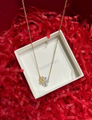 SWAROVSKI Swan pendant (White, Gold-tone plated) - Dây cổ, chuyền thiên nga cặp đôi, đính pha lê - JEWELRY NECKLACE