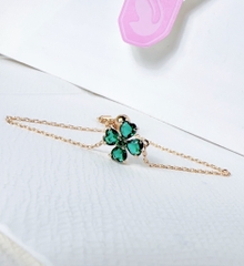 SWAROVSKI Idyllia bracelet (Mixed cuts, Clover, Green, Gold-tone plated) - Vòng/lắc tay Cỏ Bốn Lá - SWAROVSKI - JEWELRY