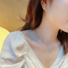 SWAROVSKI Attract set (Heart, White, Rhodium plated) - EARRINGS & NECKLACE - Khuyên tai + dây cổ hình tim - SWAROVSKI - JEWELRY