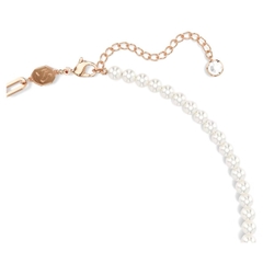 SWAROVSKI Teddy pendant (Bear, Pink, Rose gold-tone plated) - Dây cổ, dây chuyền gấu hồng mix ngọc trai - JEWELRY NECKLACE