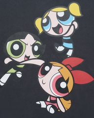 [THE POWERPUFF GIRLS X ADLV] ÁO ADLV BIG PRINTING ARTWORK T-SHIRT CHARCOAL - ÁO THUN NHỮNG CÔ GÁI SIÊU NHÂN - MÀU THAN CHÌ