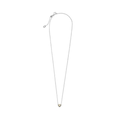 PANDORA Domed Golden Heart Collier Necklace (Sterling Silver, 14k Gold plated) - Dây chuyền/ cổ bạc 925, trái tim mạ vàng 14k - JEWELRY