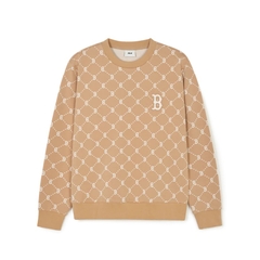 ÁO MLB Diamond Monogram Jacquard Sweatshirt Boston Red Sox