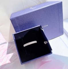 SWAROVSKI Dextera stone ring (White, Rhodium plated) - RINGS - Nhẫn tròn, pha lê trắng - JEWELRY